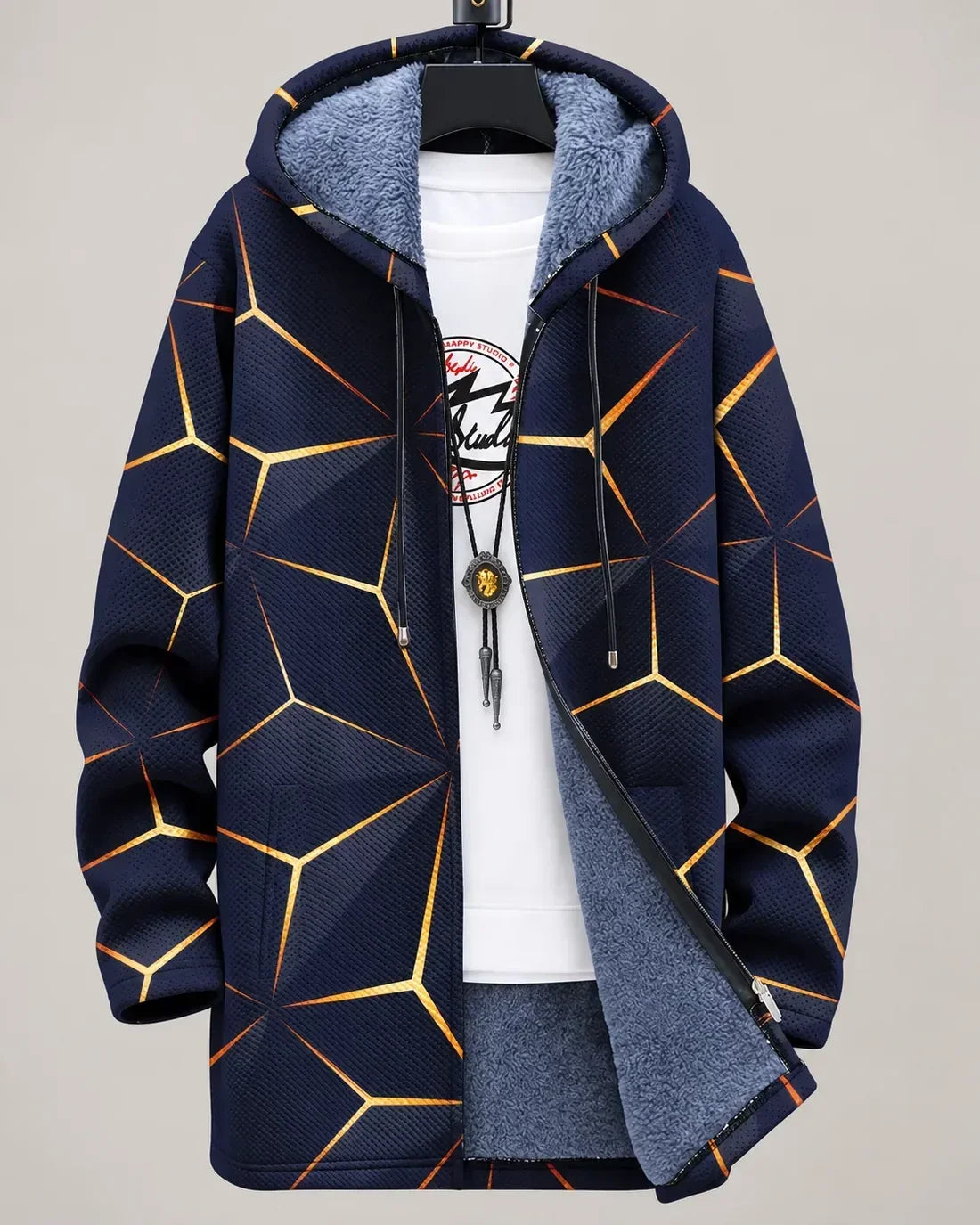 Luksuriøs cardigan med kunstnerisk inspiration