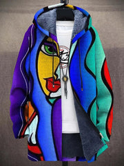 Luksuriøs cardigan med kunstnerisk inspiration
