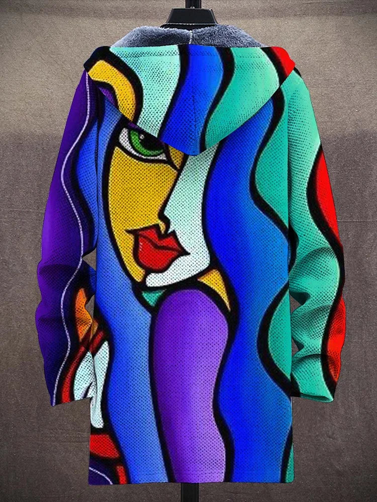 Luksuriøs cardigan med kunstnerisk inspiration