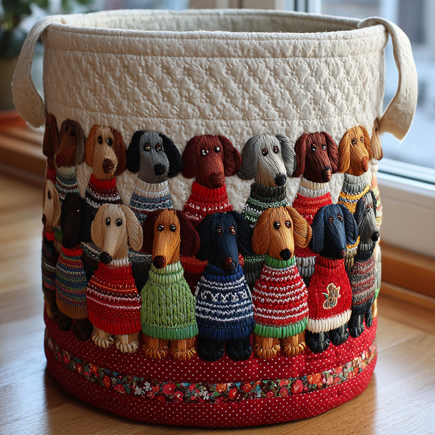 Bassetkurv | Quiltet opbevaringskurv