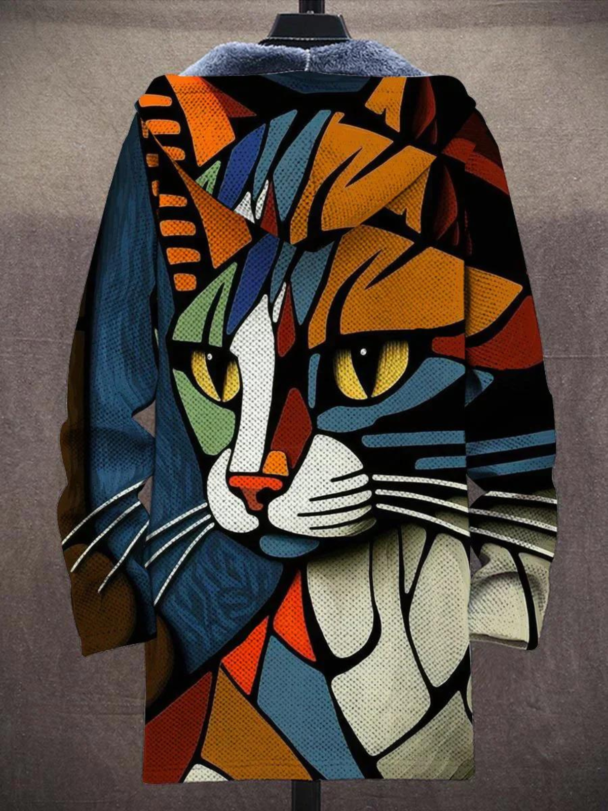 Luksuriøs cardigan med kunstnerisk inspiration
