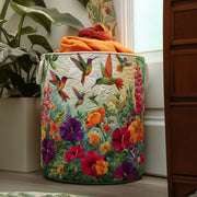 Fugle og blomster | Quiltet opbevaringskurv