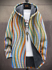 Luksuriøs cardigan med kunstnerisk inspiration