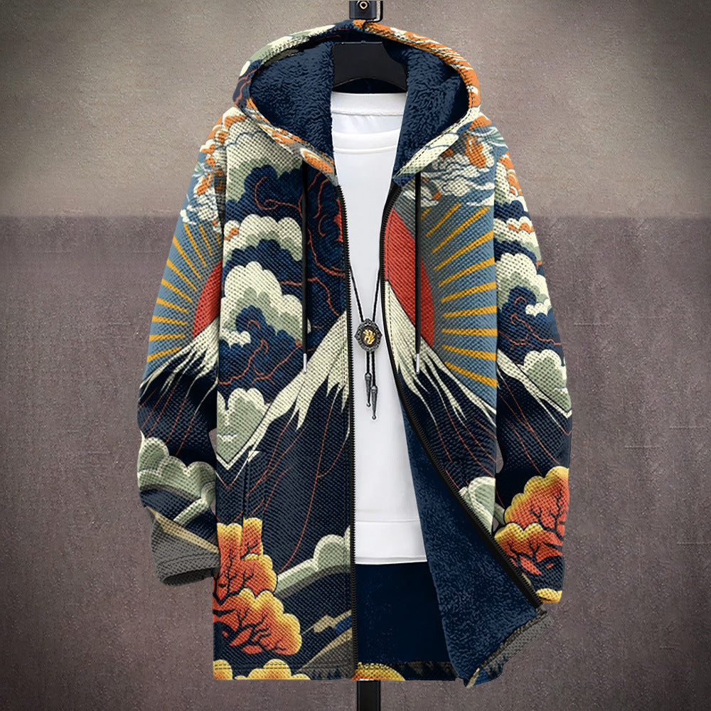 Luksuriøs cardigan med kunstnerisk inspiration