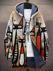 Luksuriøs cardigan med kunstnerisk inspiration