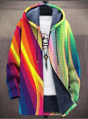 Luksuriøs cardigan med kunstnerisk inspiration