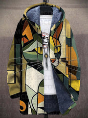 Luksuriøs cardigan med kunstnerisk inspiration