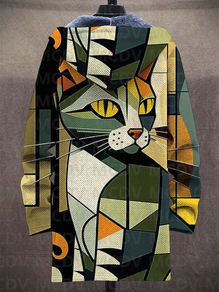 Luksuriøs cardigan med kunstnerisk inspiration