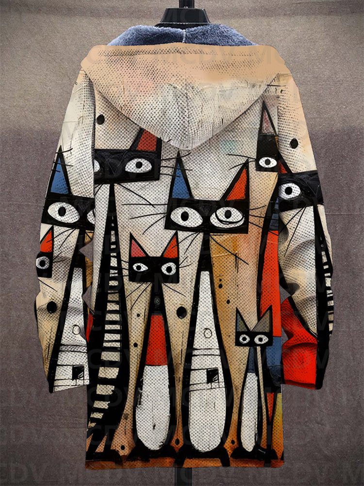 Luksuriøs cardigan med kunstnerisk inspiration