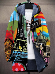 Luksuriøs cardigan med kunstnerisk inspiration