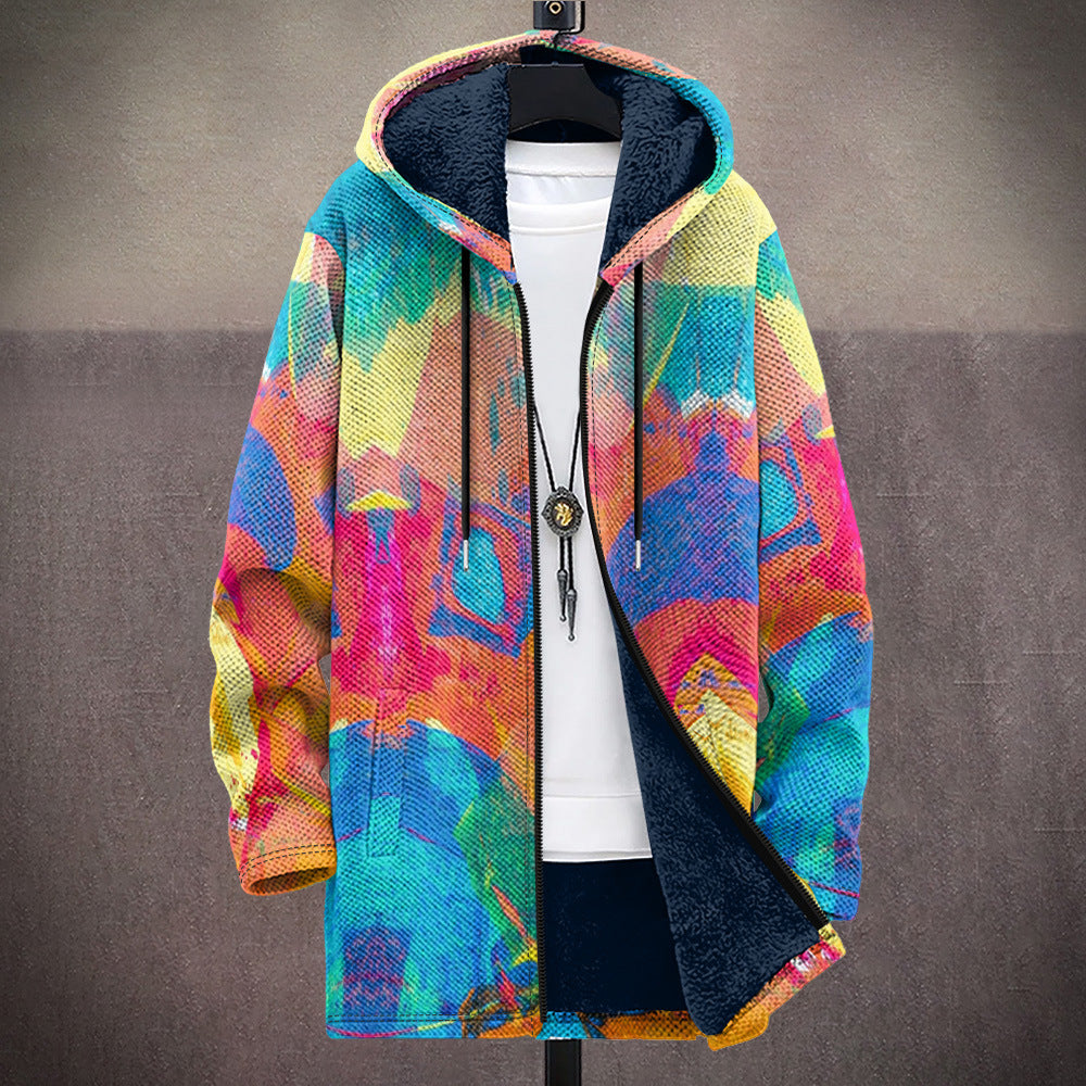 Luksuriøs cardigan med kunstnerisk inspiration