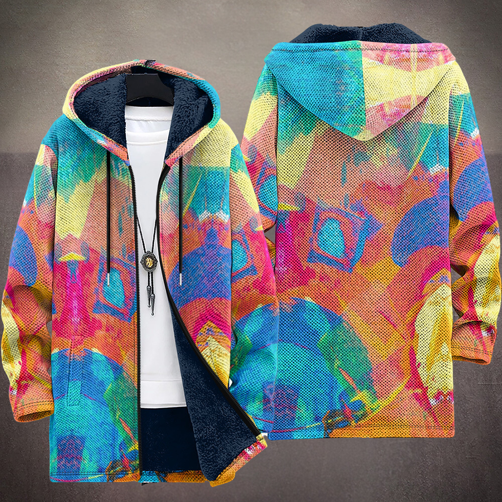 Luksuriøs cardigan med kunstnerisk inspiration