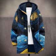 Luksuriøs cardigan med kunstnerisk inspiration