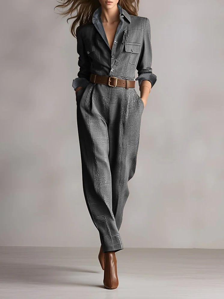 Mirabelle | Ternet jumpsuit i tweed til kvinder