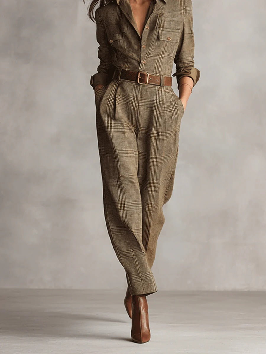 Mirabelle | Ternet jumpsuit i tweed til kvinder