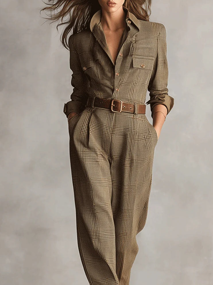 Mirabelle | Ternet jumpsuit i tweed til kvinder